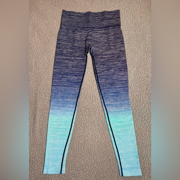 Womens 2 Tone Ombre Yoga Pants Blue Womens Size Small Super Stretchy - Picture 1 of 6